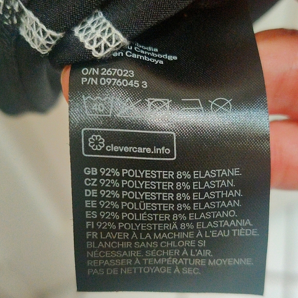 Black Spaghetti Strap Women's Mini Cocktail Dress White Stitching Bodycon Party - Picture 6 of 6